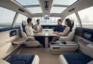 Rotating Seats and Modular Living Spaces in Autonomous Luxury Car Interior Concepts